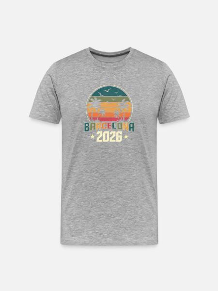 Barcelona 2026 - Men's Premium Organic T-Shirt - heather grey