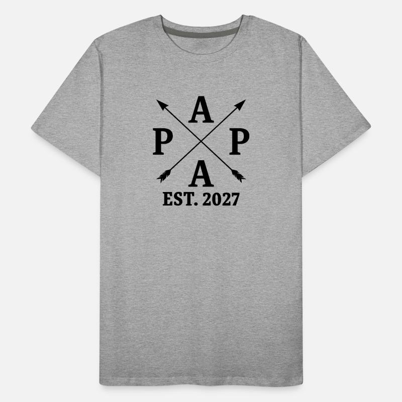 Der Vater ist 27. 2027 wird er Vater. Männer Premium Bio T-Shirt