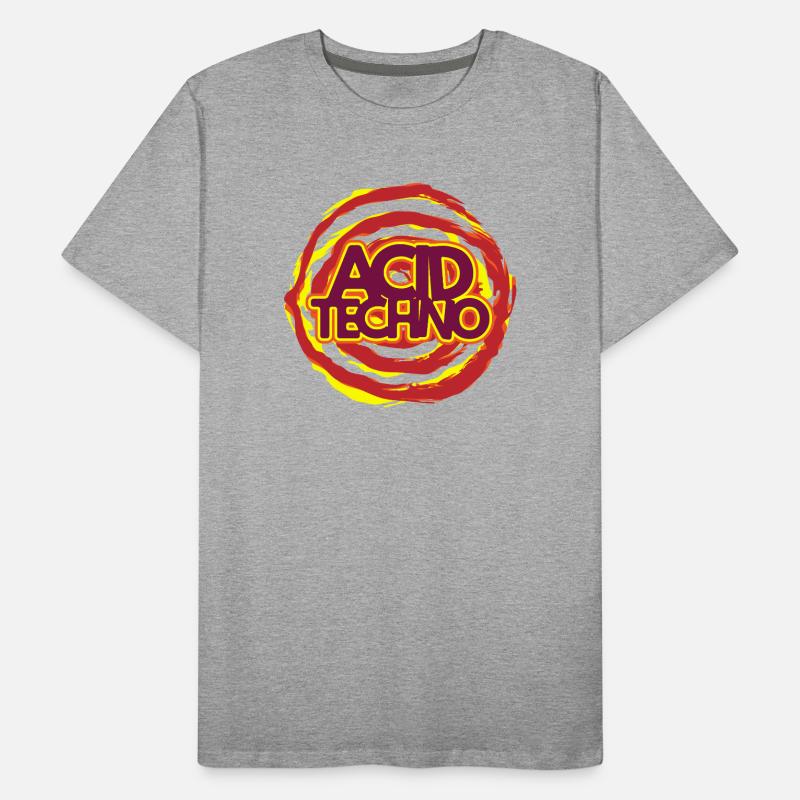 Acid Techno Neon Logo Men's Premium Organic T-Shirt