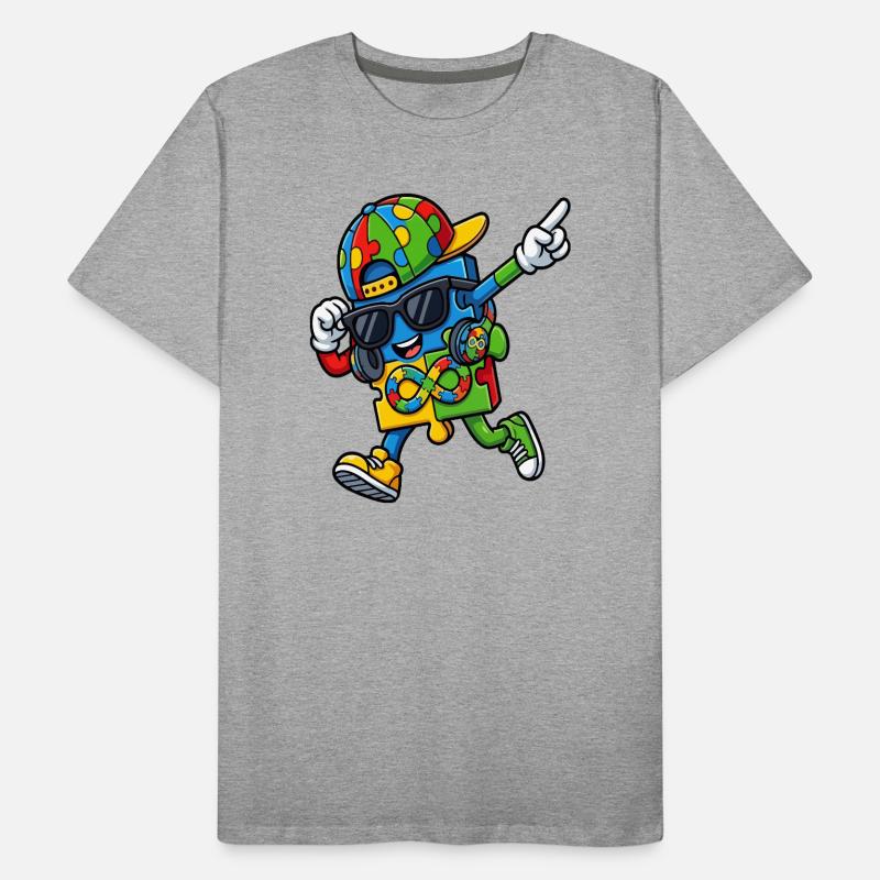 Regenbogenpuzzle-Maskottchen Männer Premium Bio T-Shirt