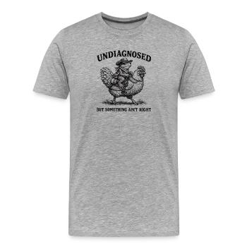 Not diagnosed, but something is wrong - Men's Premium Organic T-Shirt - heather grey - Front - Damien (186cm)