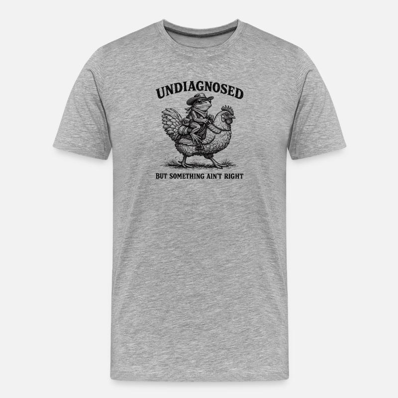 Not diagnosed, but something is wrong - Men's Premium Organic T-Shirt - heather grey