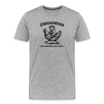 Not diagnosed, but something is wrong - Men's Premium Organic T-Shirt - heather grey - Front - Damien (186cm)