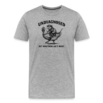 Not diagnosed, but something is wrong - Men's Premium Organic T-Shirt - heather grey - Front - Damien (186cm)