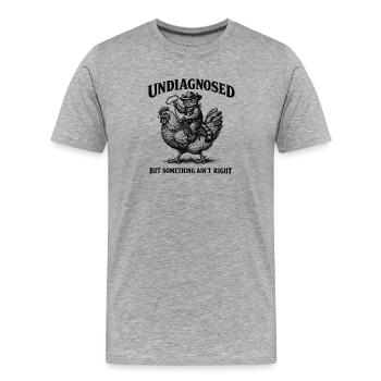 Not diagnosed, but something is wrong - Men's Premium Organic T-Shirt - heather grey - Front - Damien (186cm)