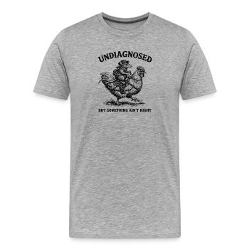Not diagnosed, but something is wrong - Men's Premium Organic T-Shirt - heather grey - Front - Damien (186cm)