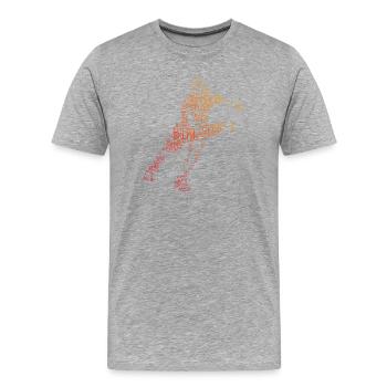 Athlète de pickleball pour joueurs de pickleball Fans - T-shirt bio Premium Homme - gris chiné - Devant - Damien (186cm)