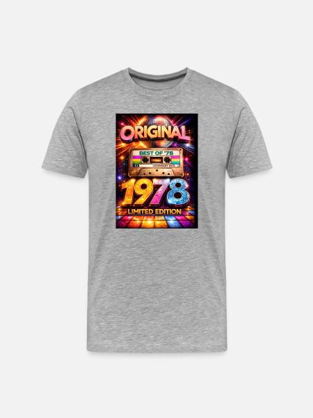 Original 1978 Retro Disco Edition - Men's Premium Organic T-Shirt - heather grey