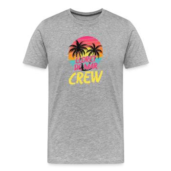 Équipage Lloret De Mar - T-shirt bio Premium Homme - gris chiné - Devant - Damien (186cm)