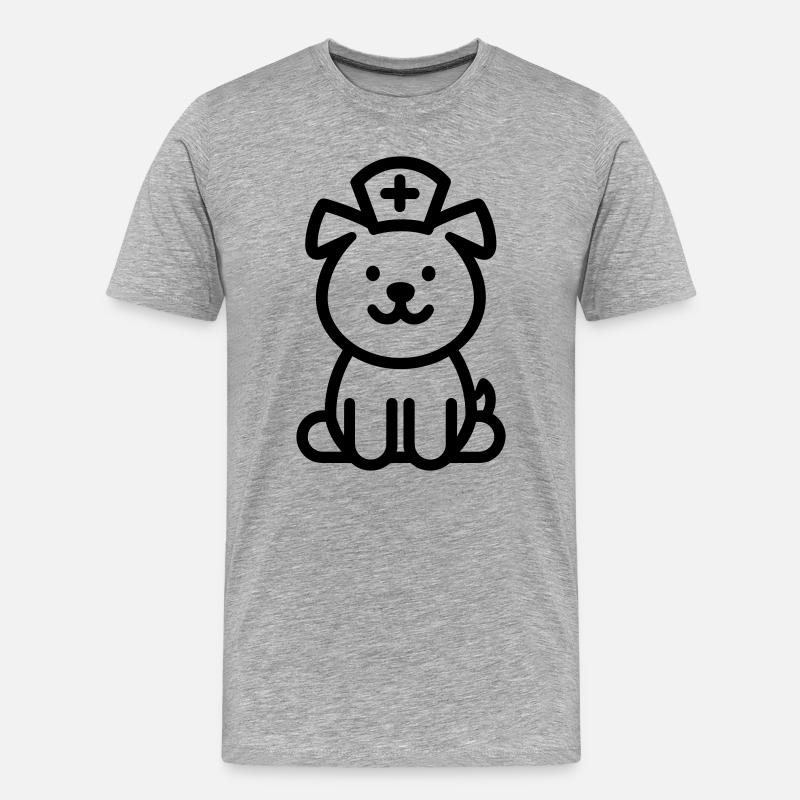 Krankenschwester - Männer Premium Bio T-Shirt - Grau meliert