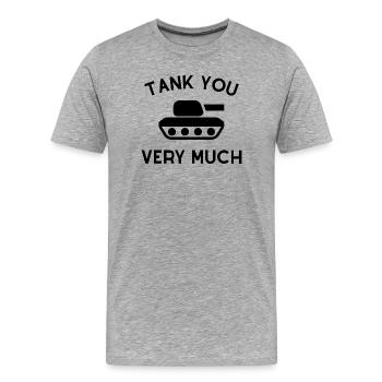 Tank You Very Much Panzerkampfwagen - Men's Premium Organic T-Shirt - heather grey - Front - Damien (186cm)