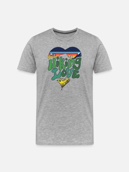 Hiking & Nature Lover - Men's Premium Organic T-Shirt - heather grey
