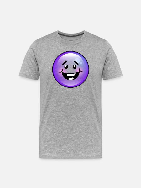 Bulle violette mignonne - T-shirt bio Premium Homme - gris chiné