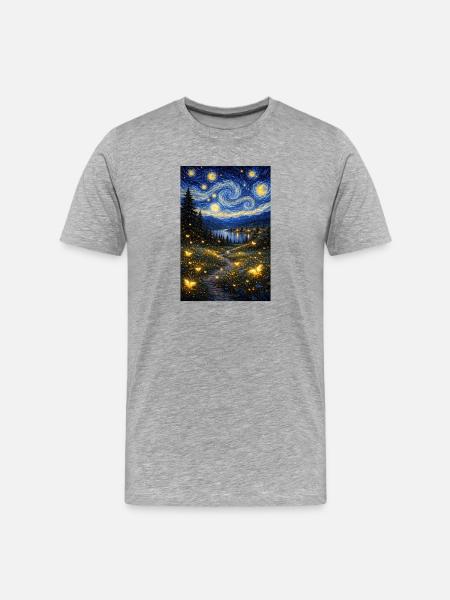 Firefly Starry Night - Men's Premium Organic T-Shirt - heather grey