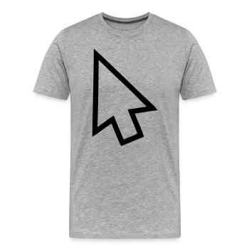Arrow - Men's Premium Organic T-Shirt - heather grey - Front - Damien (186cm)