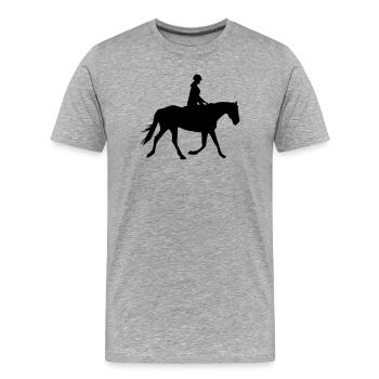Rider - Men's Premium Organic T-Shirt - heather grey - Front - Damien (186cm)