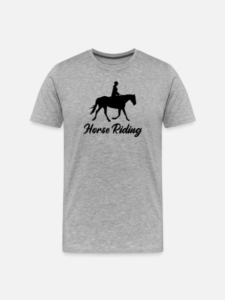 reiterin_horse_riding - Men's Premium Organic T-Shirt - heather grey