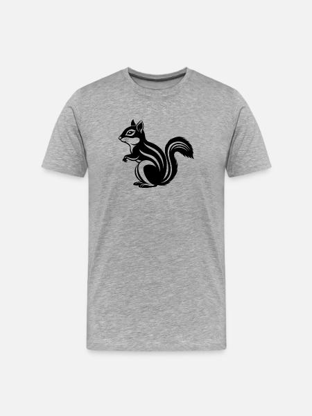 Chipmunk - Men's Premium Organic T-Shirt - heather grey