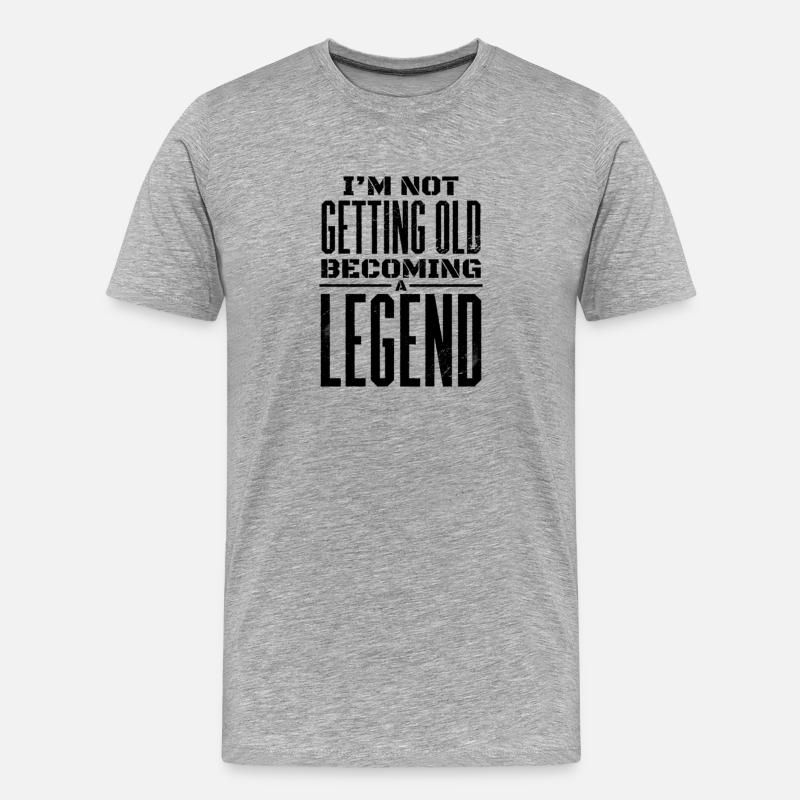 Legend Design - Männer Premium Bio T-Shirt - Grau meliert