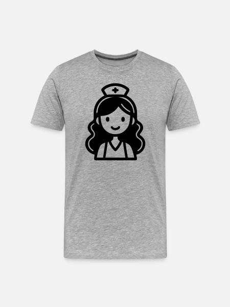infirmière - T-shirt bio Premium Homme - gris chiné
