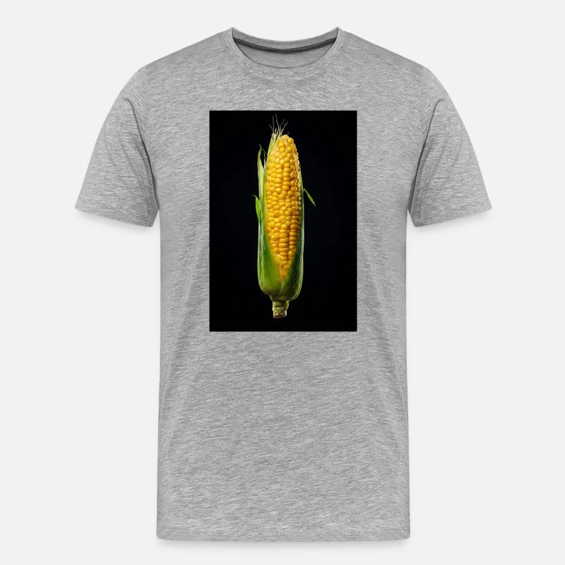 Goldkornernte - Männer Premium Bio T-Shirt - Grau meliert