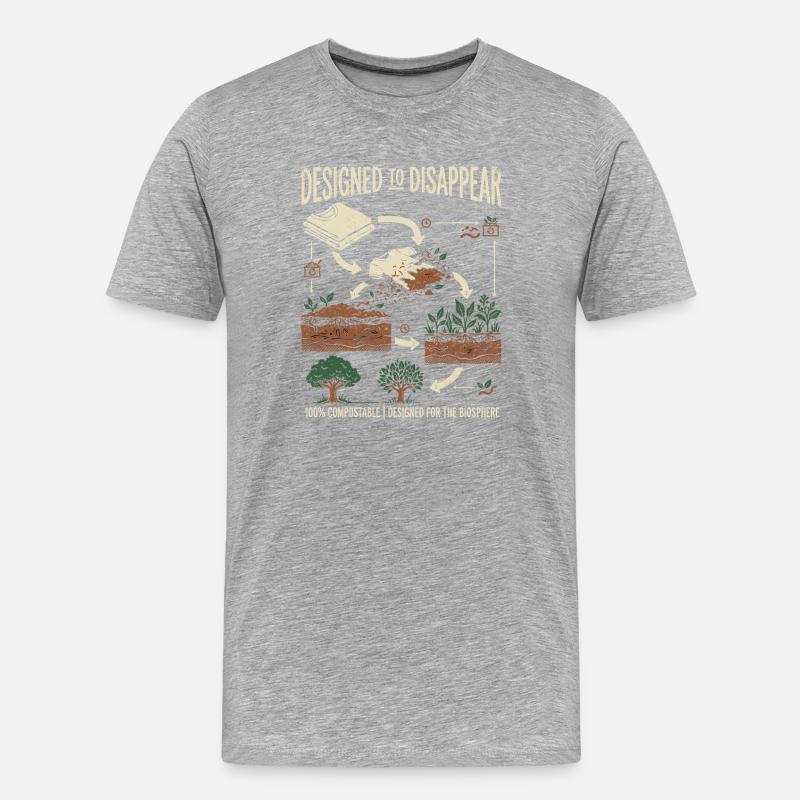 Kompost Experte - Männer Premium Bio T-Shirt - Grau meliert