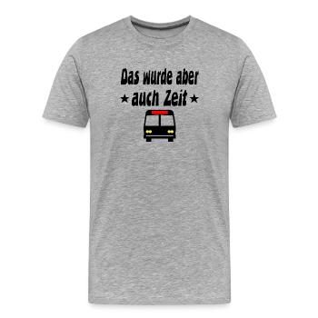 Bus - Männer Premium Bio T-Shirt - Grau meliert - Vorne - Damien (186cm)