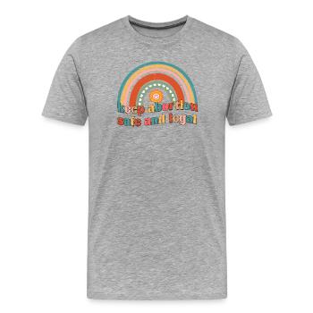 Halte Abtreibung sicher und legal - Männer Premium Bio T-Shirt - Grau meliert - Vorne - Damien (186cm)