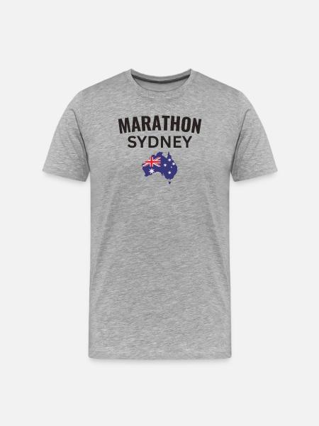 Marathon Sydney - Men's Premium Organic T-Shirt - heather grey