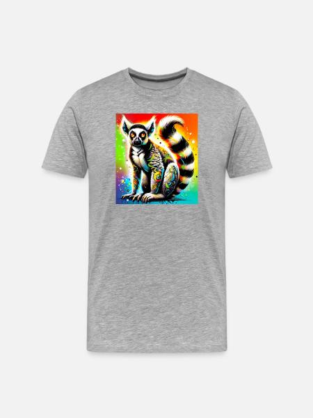 Lémurien - T-shirt bio Premium Homme - gris chiné