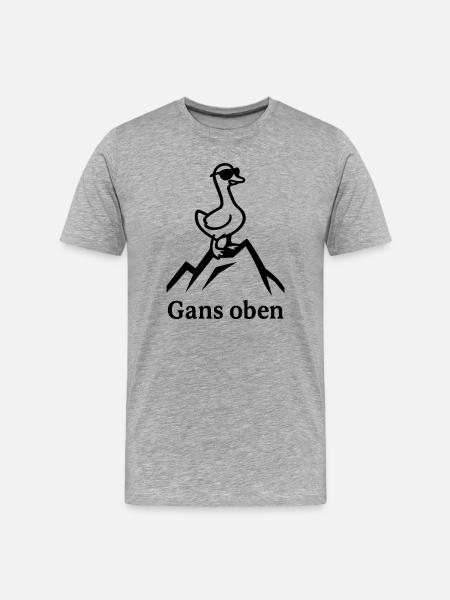 Dunkle Silhouette Muster - Männer Premium Bio T-Shirt - Grau meliert