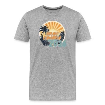 Gran Canaria 2026 - Männer Premium Bio T-Shirt - Grau meliert - Vorne - Damien (186cm)