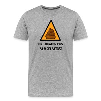 Excrementus Maximus! Funny spell children - Men's Premium Organic T-Shirt - heather grey - Front - Damien (186cm)