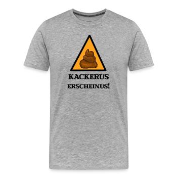 Kackerus Erscheinus - Männer Premium Bio T-Shirt - Grau meliert - Vorne - Damien (186cm)