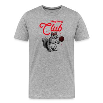 Club de tennis de table de ping-pong - T-shirt bio Premium Homme - gris chiné - Devant - Damien (186cm)