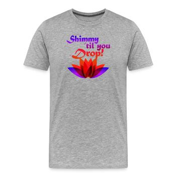 Glisse jusqu’à tomber T-shirt de danse du lotus - T-shirt bio Premium Homme - gris chiné - Devant - Damien (186cm)