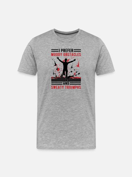 Regalos de Running de XC - Idea de diseño perfecta para un corredor de XC - Camiseta orgánica premium hombre - gris jaspeado