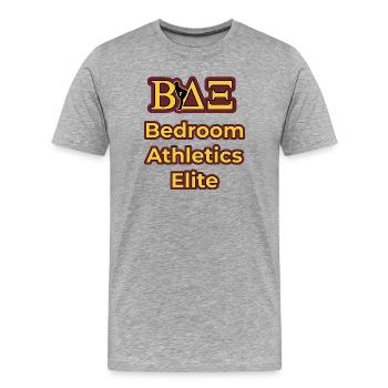 Bedroom Athletics Elite Logo Schmutzig Versaut - Männer Premium Bio T-Shirt - Grau meliert - Vorne - Damien (186cm)