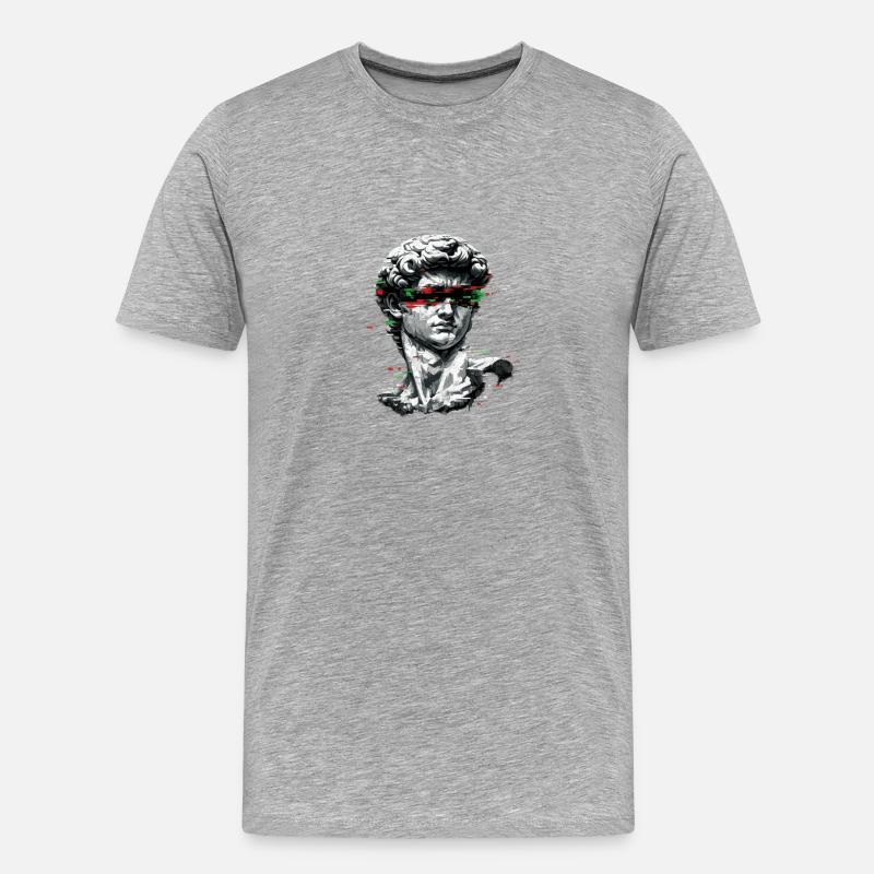 Baroque de bug de buste - T-shirt bio Premium Homme - gris chiné