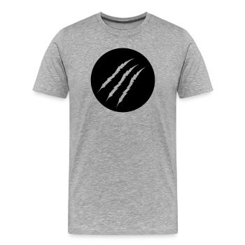 krallen - Männer Premium Bio T-Shirt - Grau meliert - Vorne - Damien (186cm)