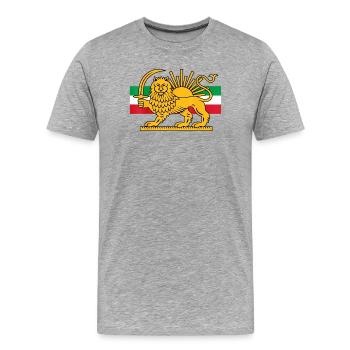 Iran - T-shirt bio Premium Homme - gris chiné - Devant - Damien (186cm)