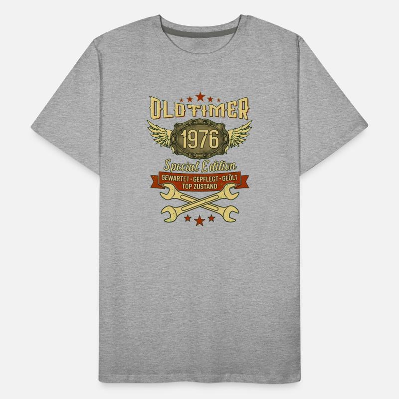 Oldtimer 1976 50. Geburtstag Mechaniker Männer Premium Bio T-Shirt