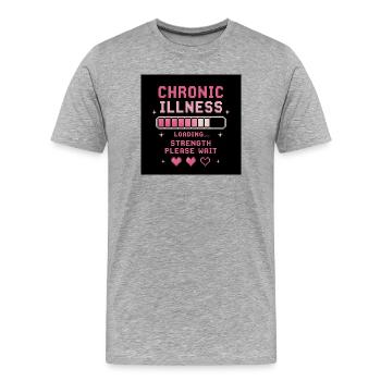 Chargement de la Force : Batailles invisibles - T-shirt bio Premium Homme - gris chiné - Devant - Damien (186cm)