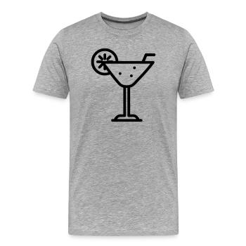 cocktail - T-shirt bio Premium Homme - gris chiné - Devant - Damien (186cm)