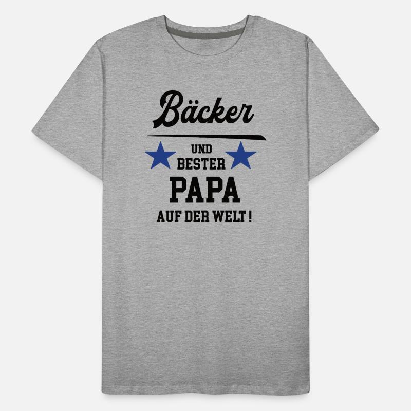 Bäcker Baecker Bester Papa Bäckerei Konditorei Männer Premium Bio T-Shirt