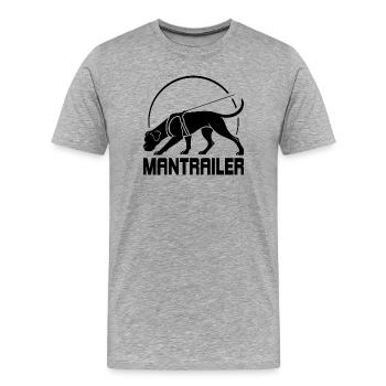 Boxer MANTRAILER Search Dogs Dog Wilsigns - Men's Premium Organic T-Shirt - heather grey - Front - Damien (186cm)