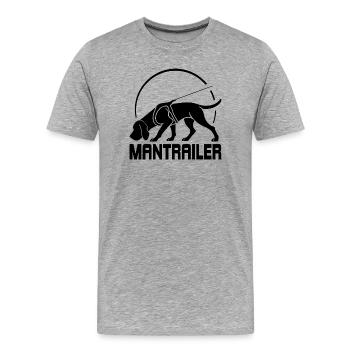 Bloodhound MANTRAILER Search Dogs Dogs Wilsigns - Men's Premium Organic T-Shirt - heather grey - Front - Damien (186cm)