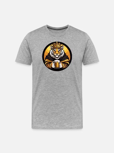 Tiger Beer Funny - Men's Premium Organic T-Shirt - heather grey