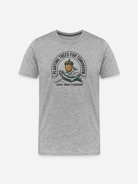 Tree Planting Long Term - Men's Premium Organic T-Shirt - heather grey