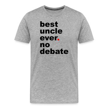 Meilleur slogan d’oncle - T-shirt bio Premium Homme - gris chiné - Devant - Damien (186cm)